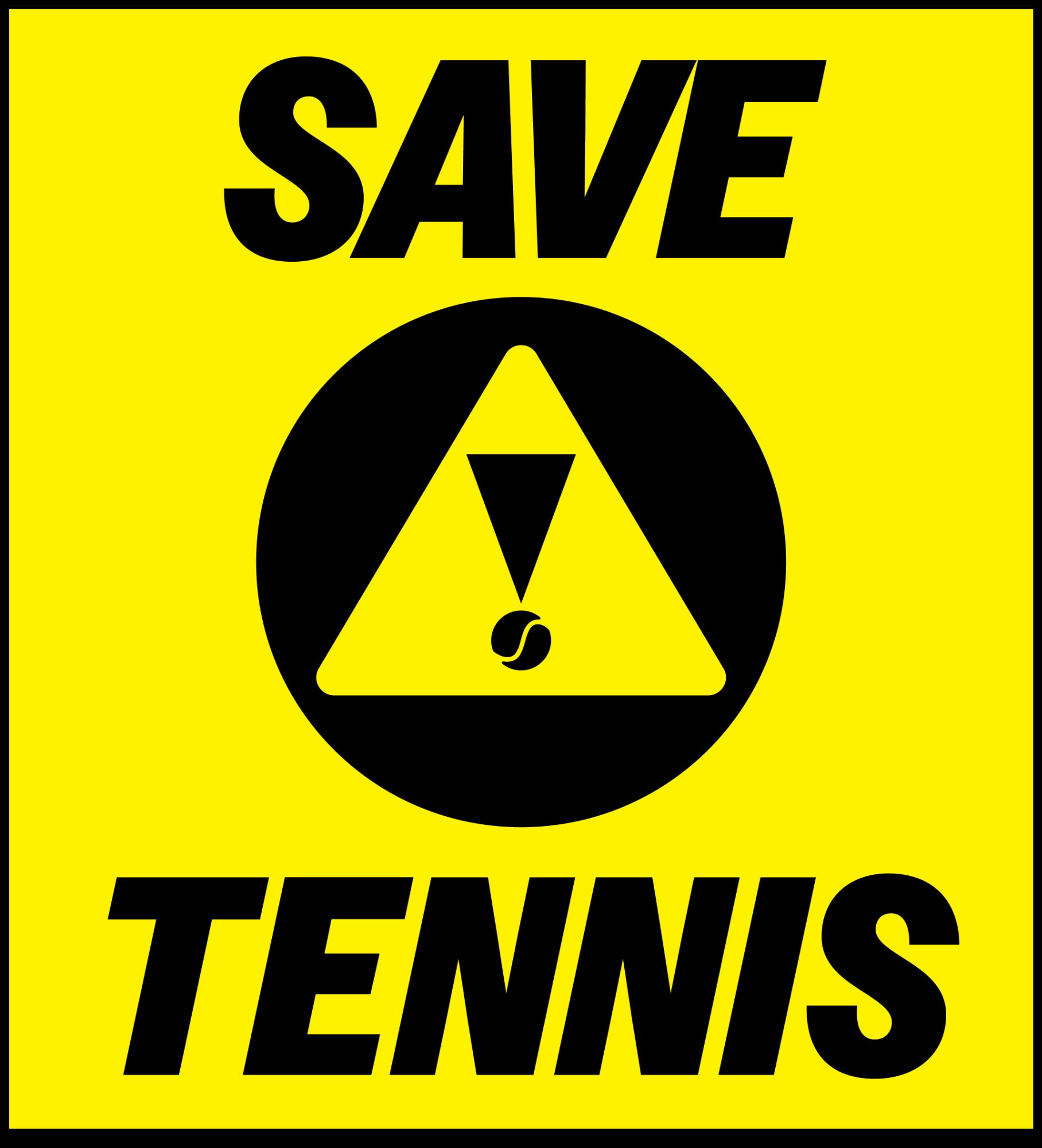 Save Tennis sticker
